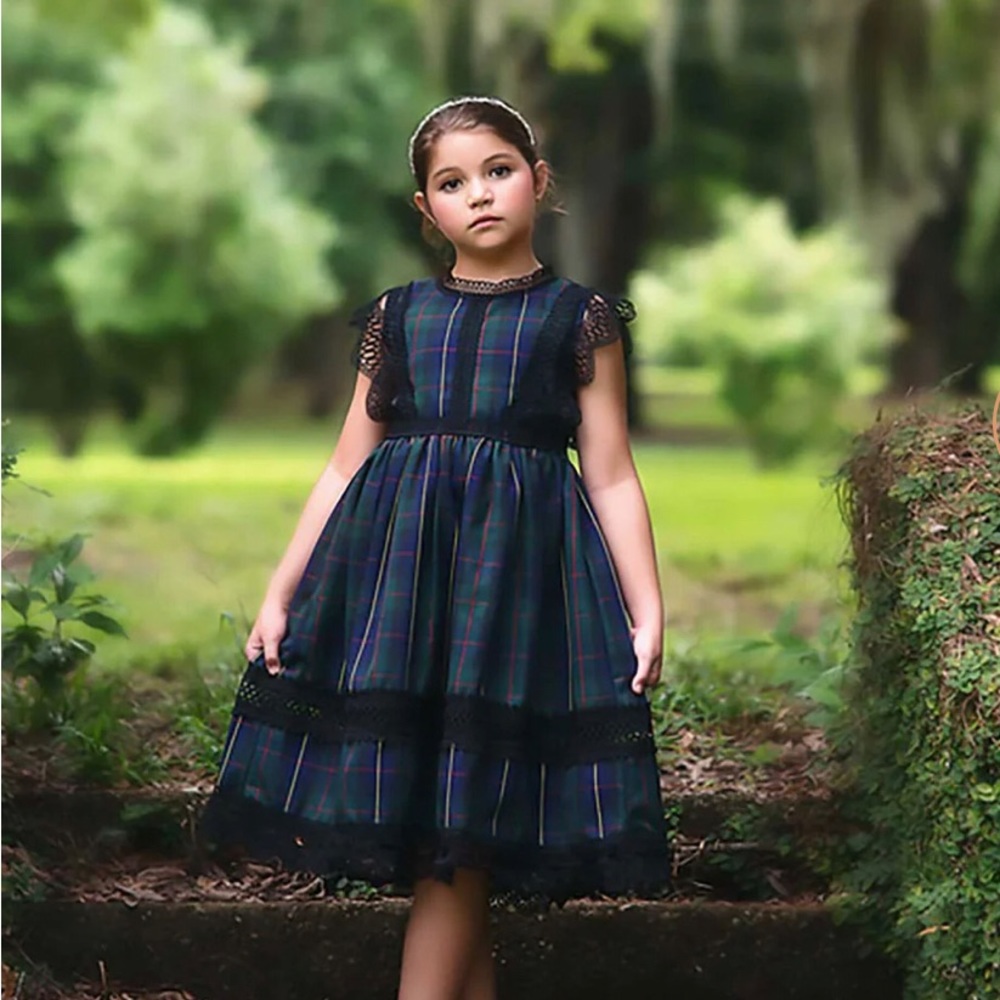 EVERLY DRESS HUNTING STEWART TARTAN by Trish Scully Size 4